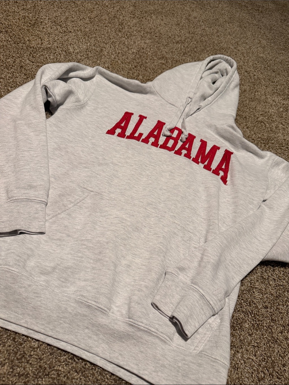 Alabama gray and red embroidered hoodie (M) EUC!